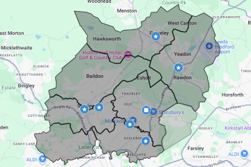 Bradford North Foodbank approximate coverage