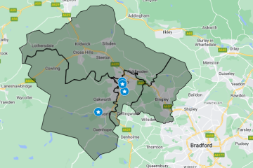 Keighley foodbanks approximate coverage