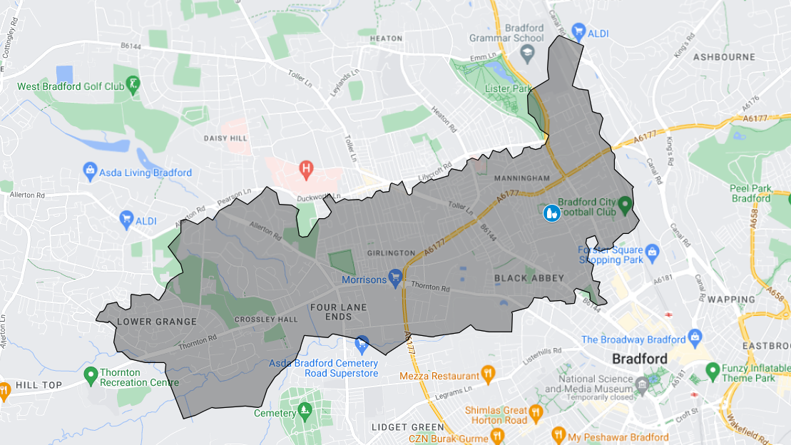 JTI Community Fridge approximate coverage